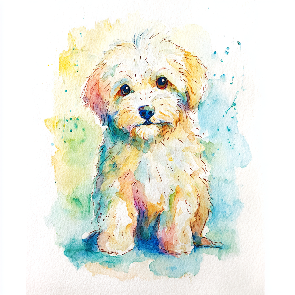 水彩の絵柄サンプル